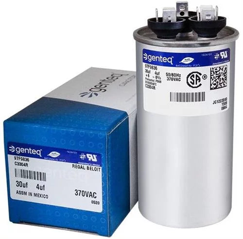 30/4 uF MFD 370 VAC Dual Round Replacement Capacitor B778