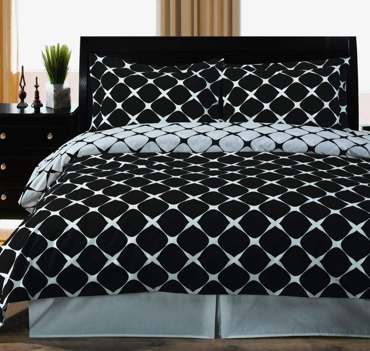 3-Piece Full / Queen Cotton Comforter Cover Set S301