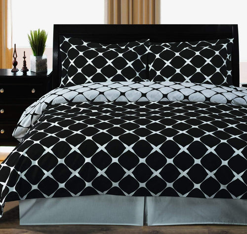 3-Piece Full / Queen Cotton Comforter Cover Set S301