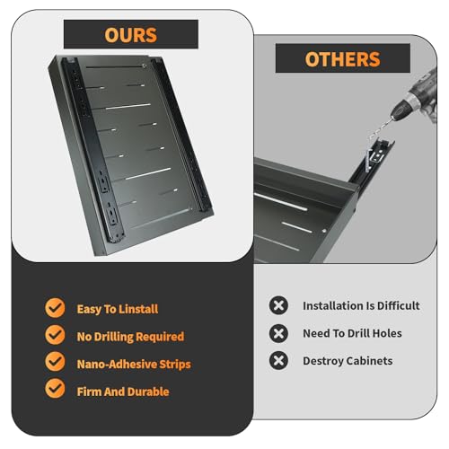 Gray Expandable Heavy Duty Slide Out Drawers B829761