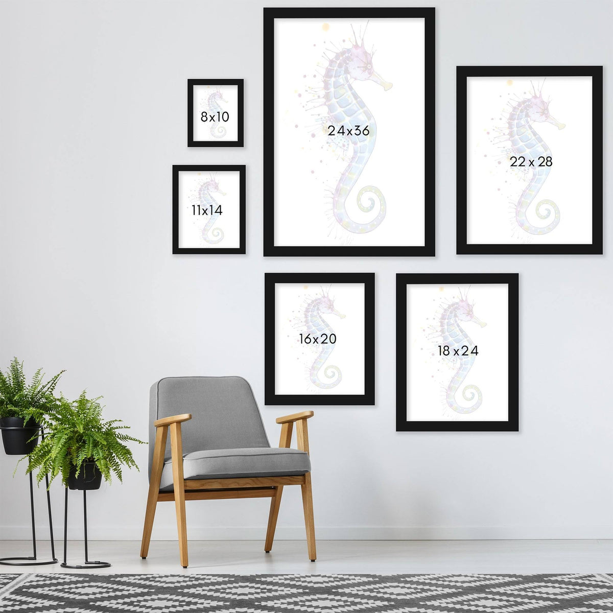 Black Framed Print Set J185