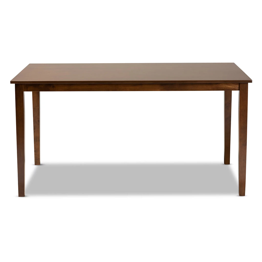 Walnut Brown Rectangular Wood Dining Table O10956