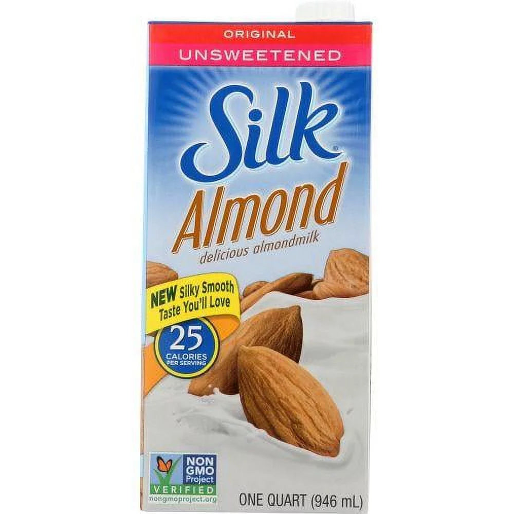 Silk Almondmilk Original Unsweetened, 32 fl oz (Pack of 6) G911