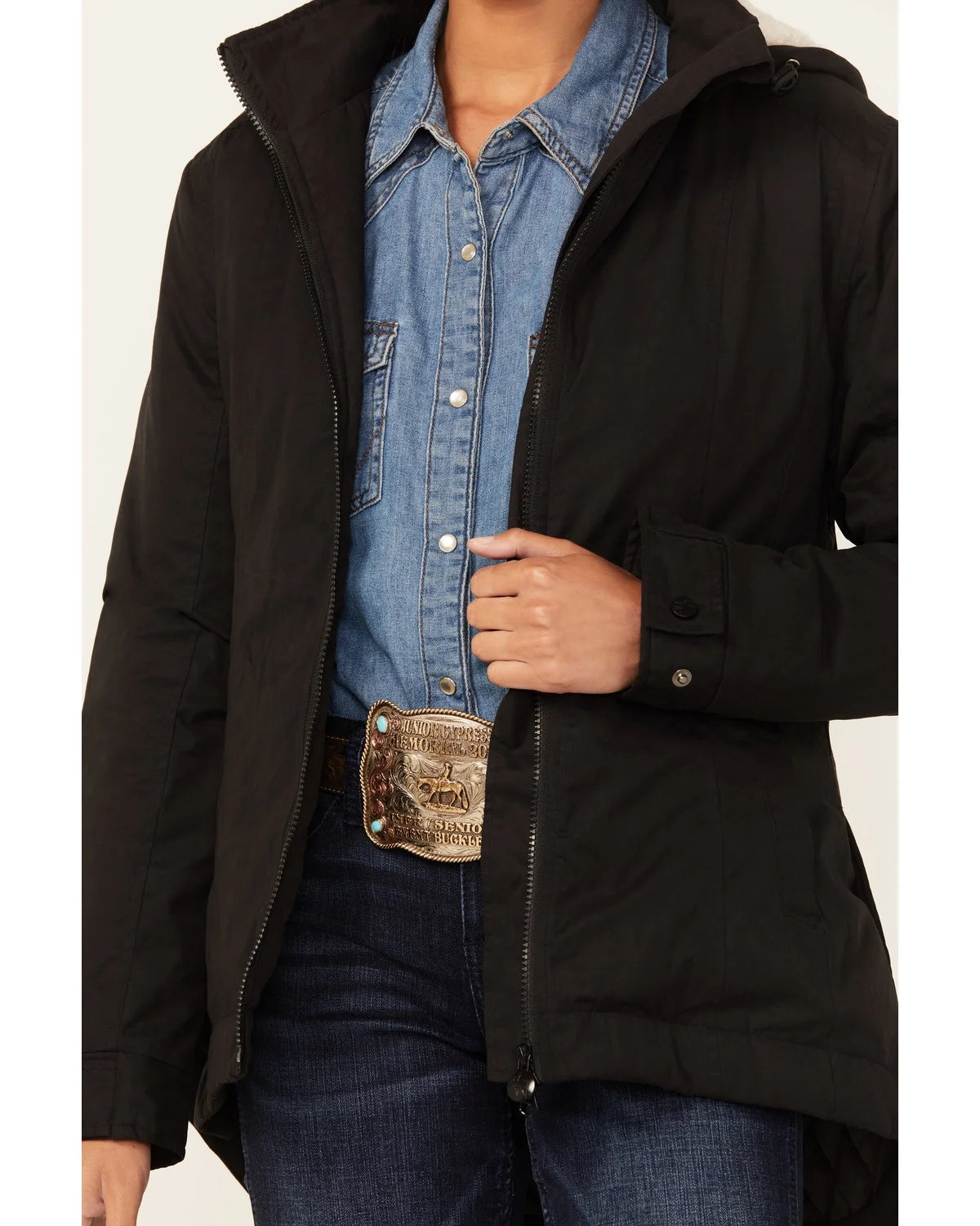 Berber Lined Hooded Hattie Jacket Black X-Large L3184