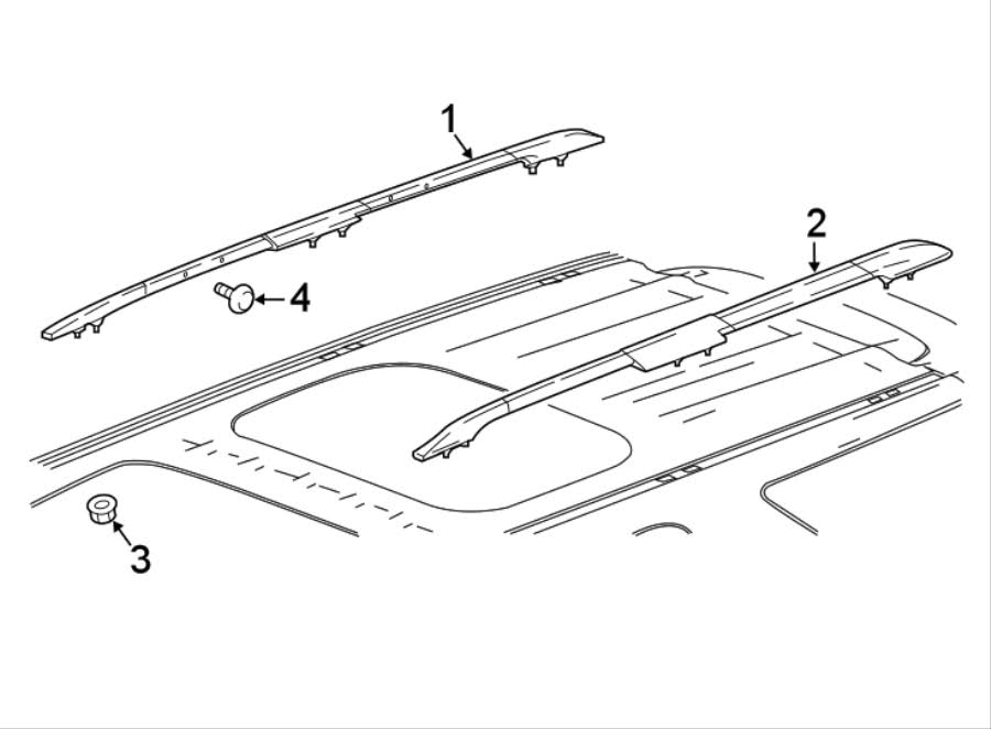 Roof Luggage Carrier Side Rail B961951