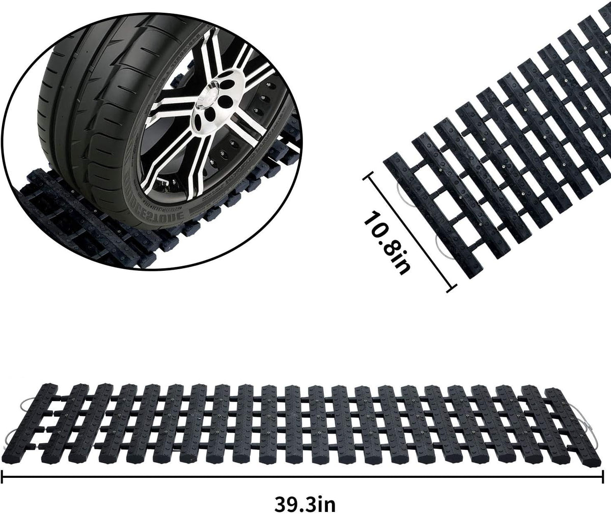 2 pcs Tire Traction Mats 39.3 (L) x 10.8 (W) D843