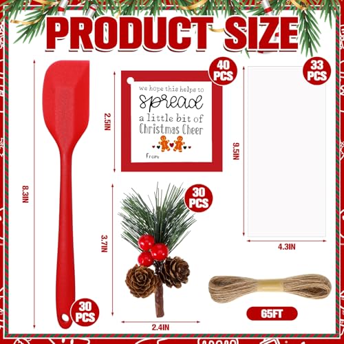 30 Sets Christmas Silicone Spatula Set D386