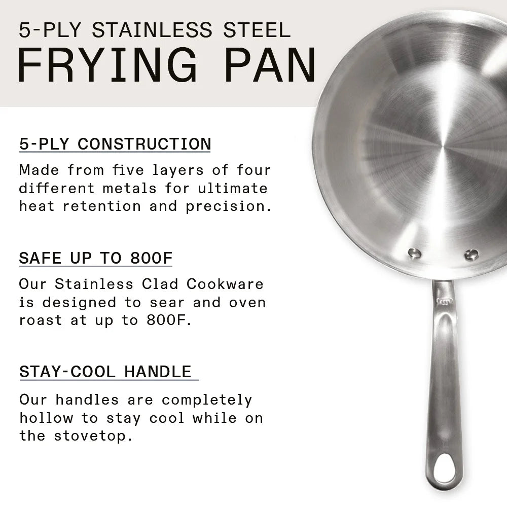 8-inch Stainless Steel Frying Pan A8326