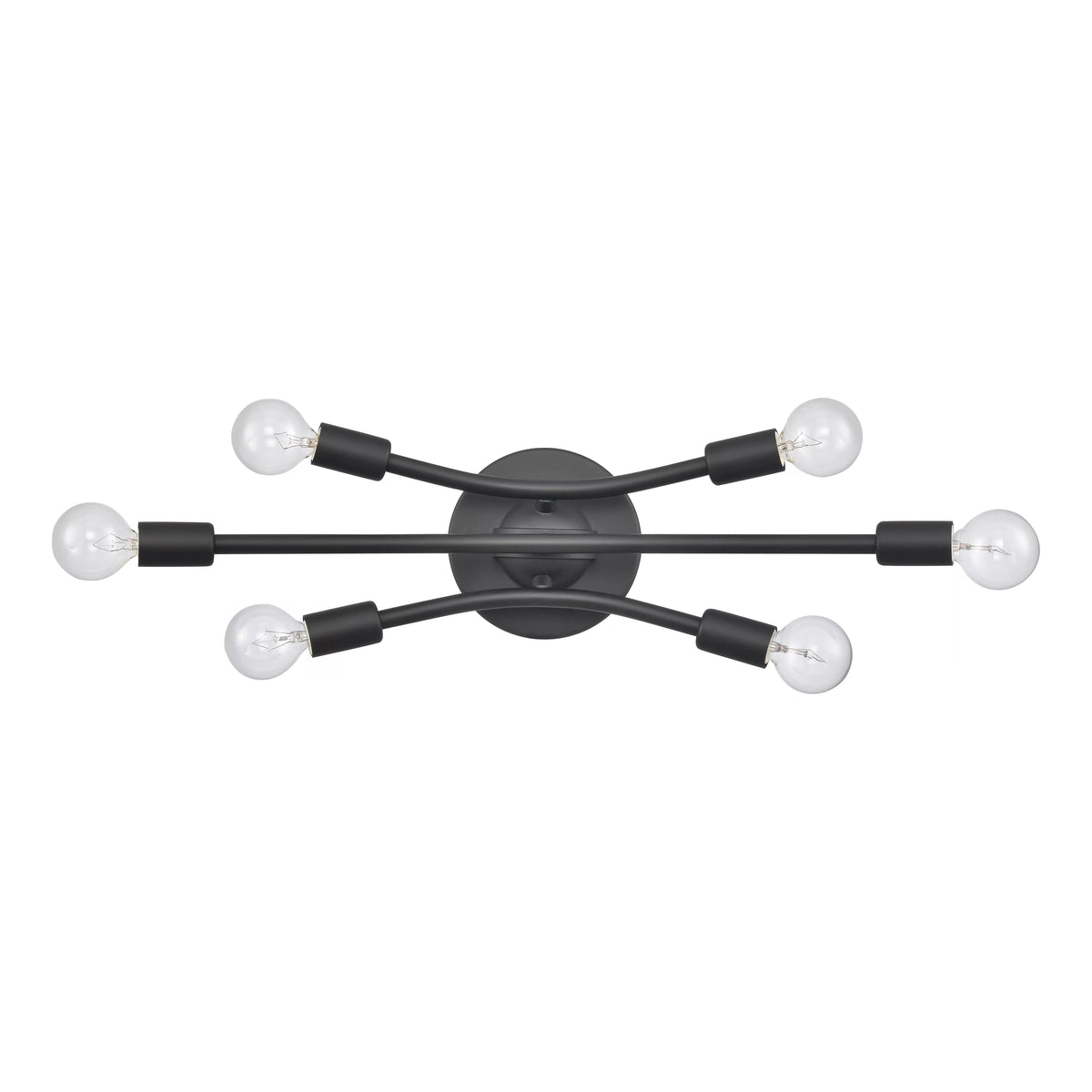19.75-Inch Wide Matte Black Vanity Light S866