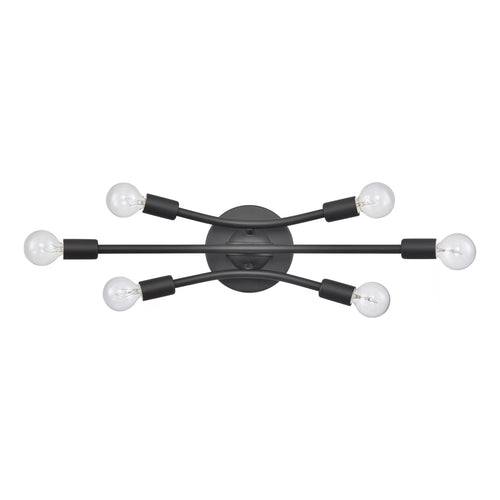 19.75-Inch Wide Matte Black Vanity Light S866