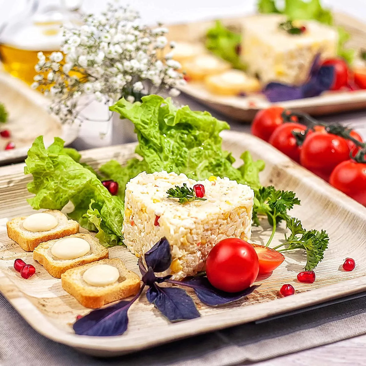 100 Palm Leaf 10 inch Disposable Plates U959