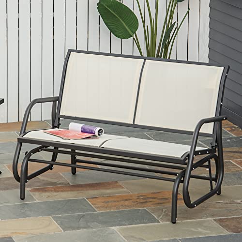 2-Person Outdoor Glider Bench Black R887814
