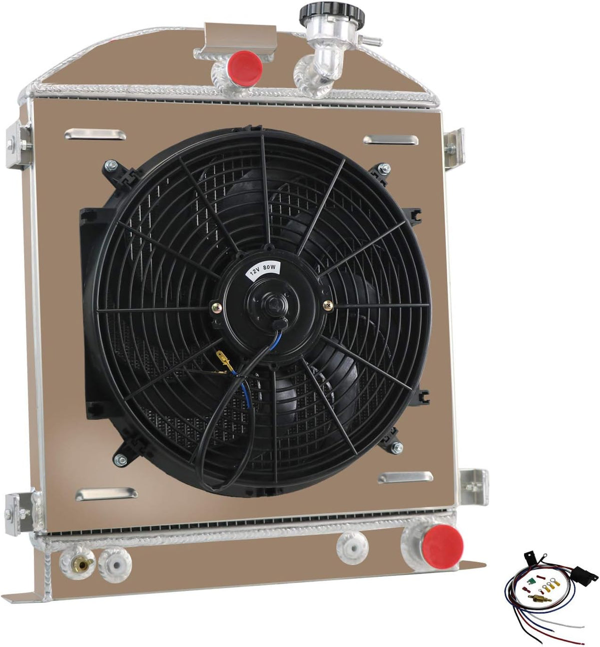 3 Row All Aluminum Radiator with Shroud Fan and Relay O33496