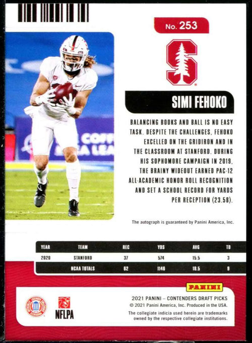 2021 Panini Contenders Draft Picks Cracked Ice Card #253 J957
