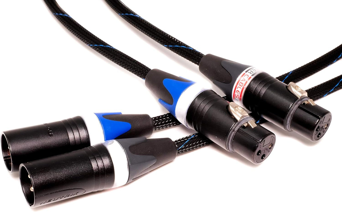 Balanced XLR Cables - Stereo Pair (2 Cables) - 3 Feet A998