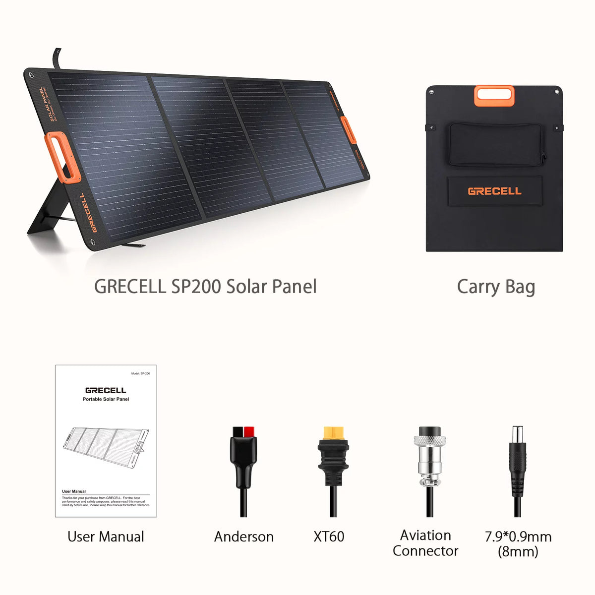200W Portable Foldable Solar Panel Kit B632