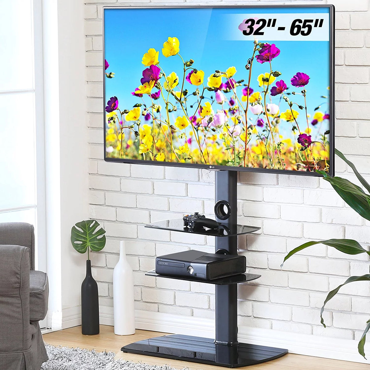 Floor TV Stand with Swivel Mount for 32 to 65 inch TV H7285