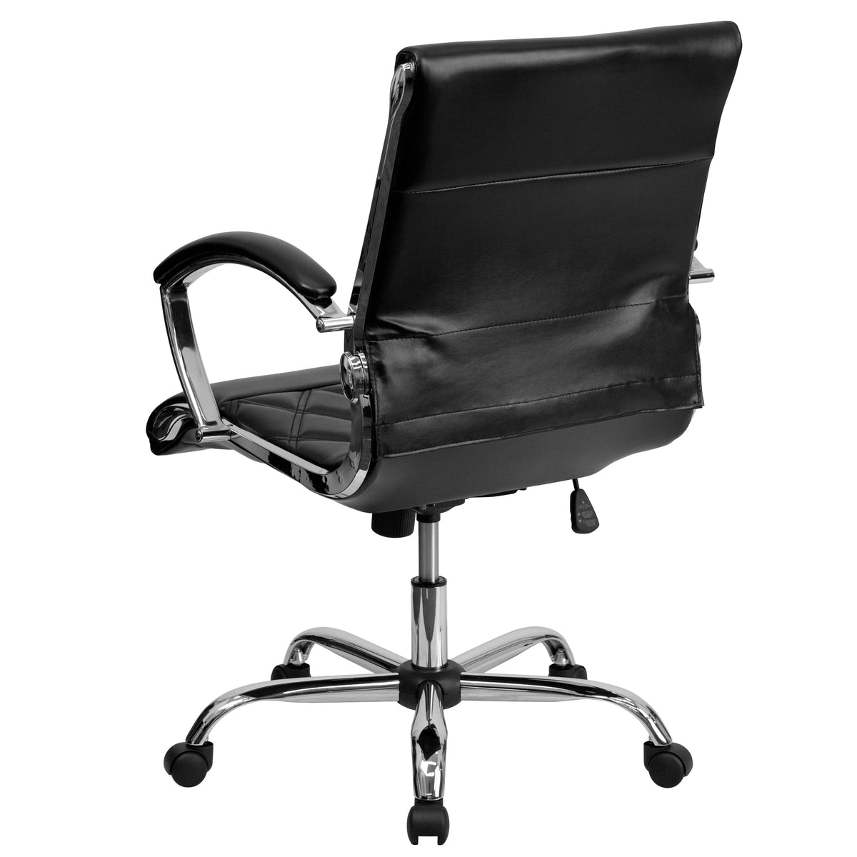 Black Leather Adjustable Swivel Office Chair R3788