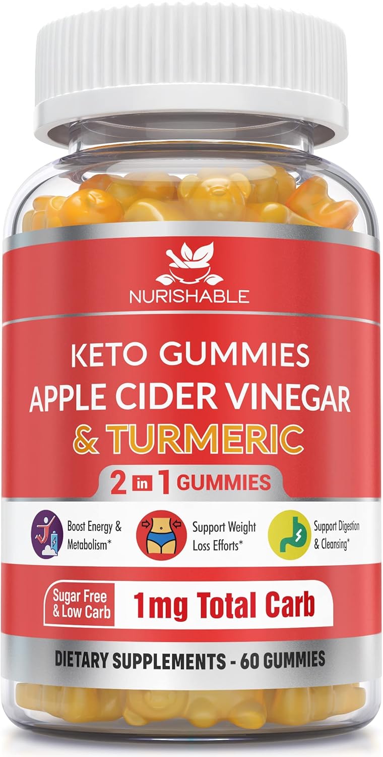 ACV Keto Gummies with Apple Cider Vinegar and Turmeric - 60 Gummies A320