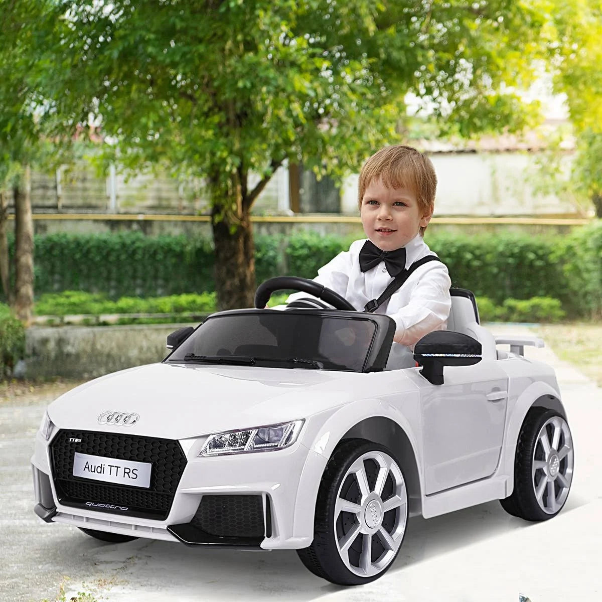 White 6V Electric Ride On Toy Car with Remote Control P509