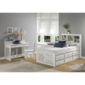 Solid Pine Twin Captains Bookcase Bed with 6 Drawers G39442