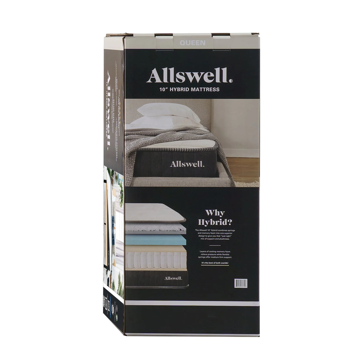 10 Hybrid Gel Memory Foam Queen Mattress F1551