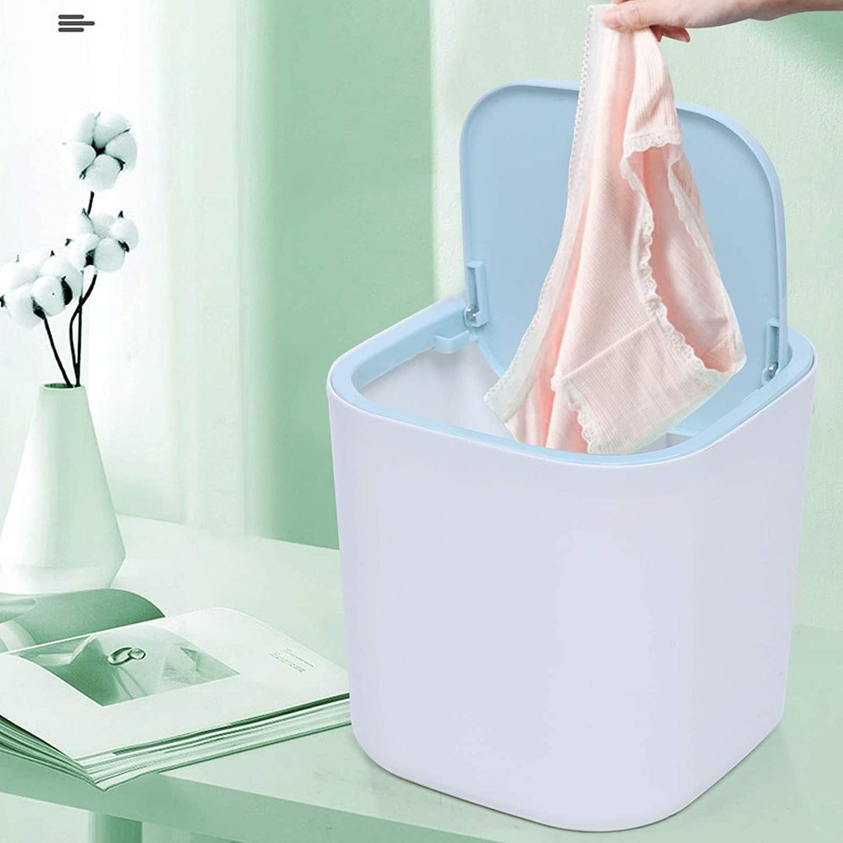 Compact Counter Top Portable Washing Machine, 6.69x6.69x6.69 Inch Blue U69313