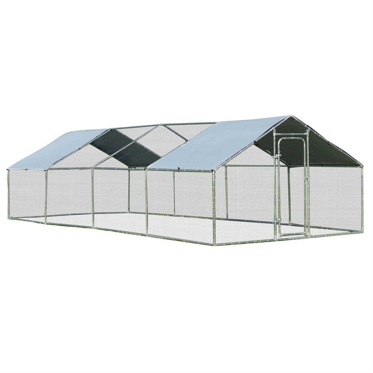 26.2 x 9.5 ft Walk-in Chicken Coop with Roof Cover Y67737