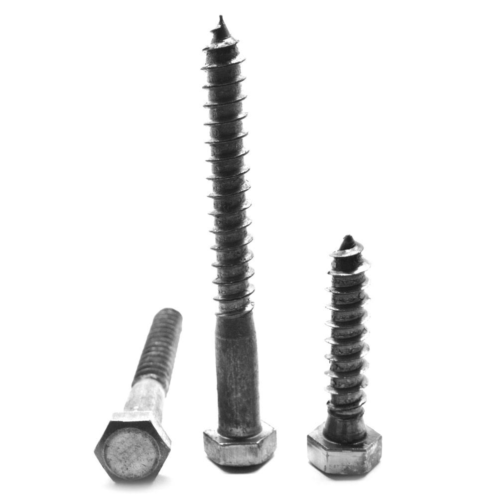 1/4x22-10 x 2x22 Hex Lag Screw Low Carbon Steel Plain Finish F113679