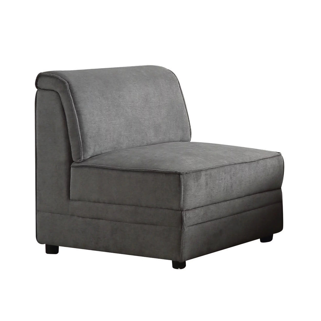 Gray Velvet Sectional Set N261