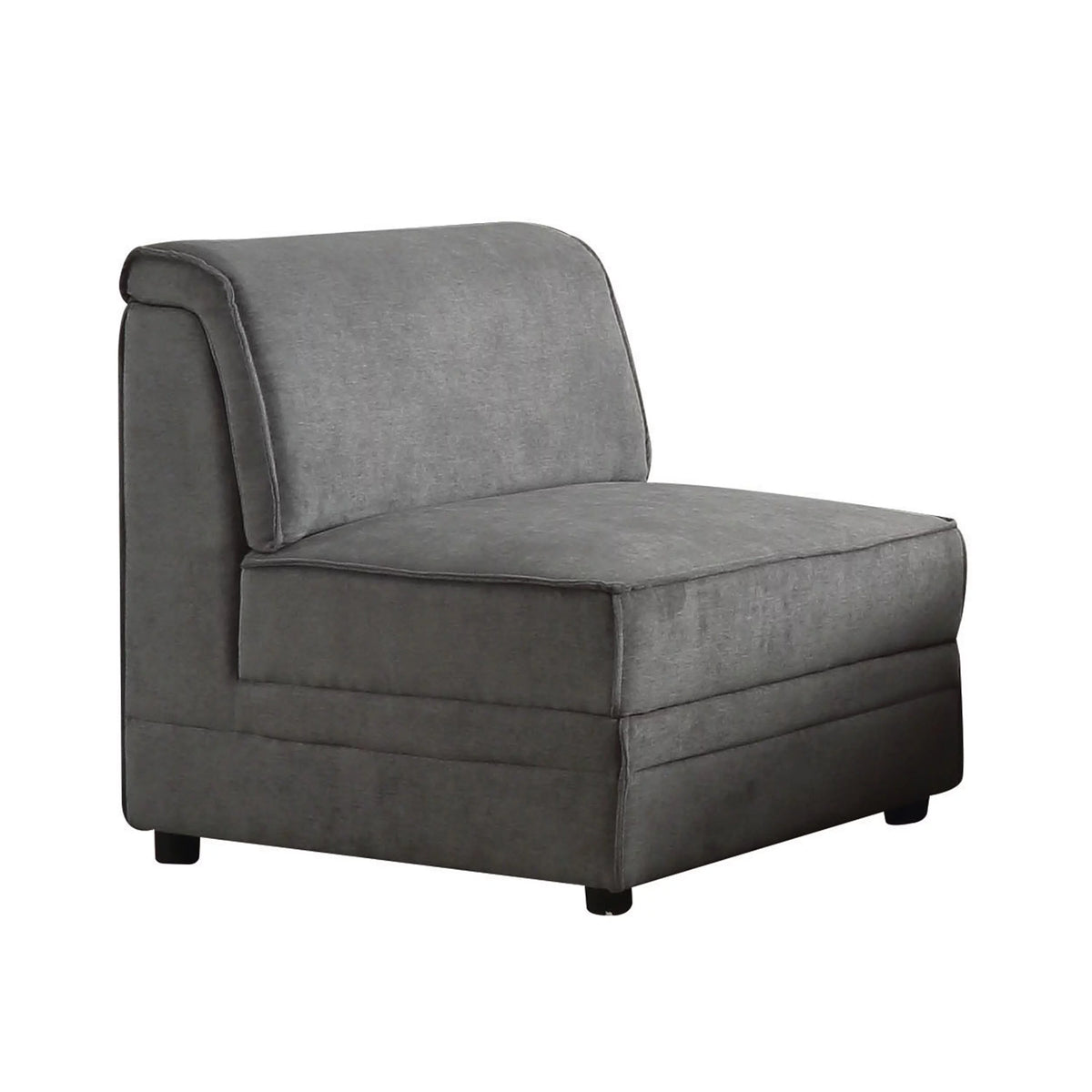 Gray Velvet Sectional Set N261