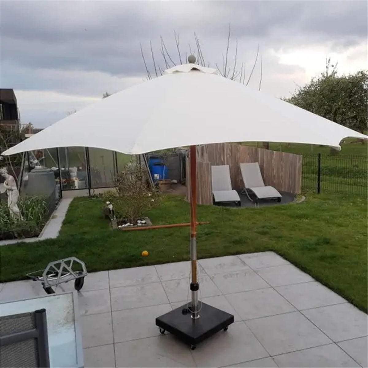 9.8ft Patio Umbrella Replacement Top Cover with 8 Ribs (White) M73885