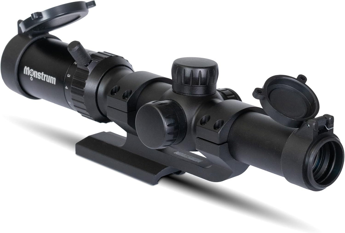 1-6x24 LPVO Rifle Scope with Offset Scope Mount and Flip Up Lens Covers L61254