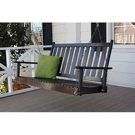 Black Wood Porch Swing J147
