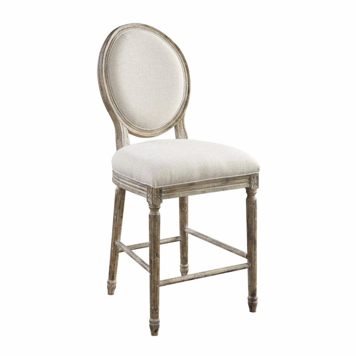 Cream 24" Upholstered Bar Stool Set of Two G85997