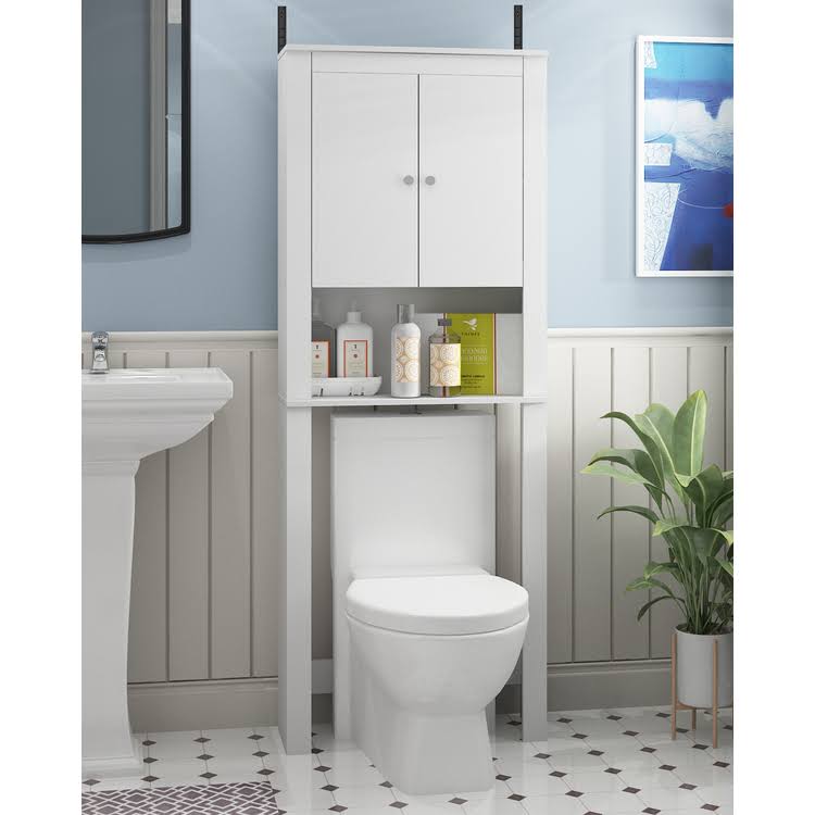 White Double Door Bath Cabinet L428