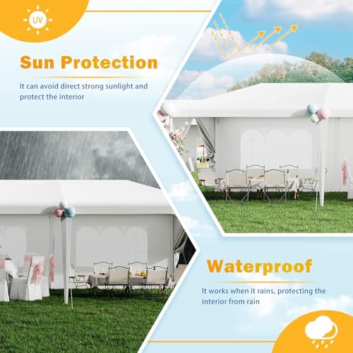 10'x30' Waterproof Party Tent with Removable Sidewalls & 2 Doors W803
