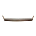Stoneware Platter with Rattan Wrapped Handles, Reactive Glaze, White & Brown M2276