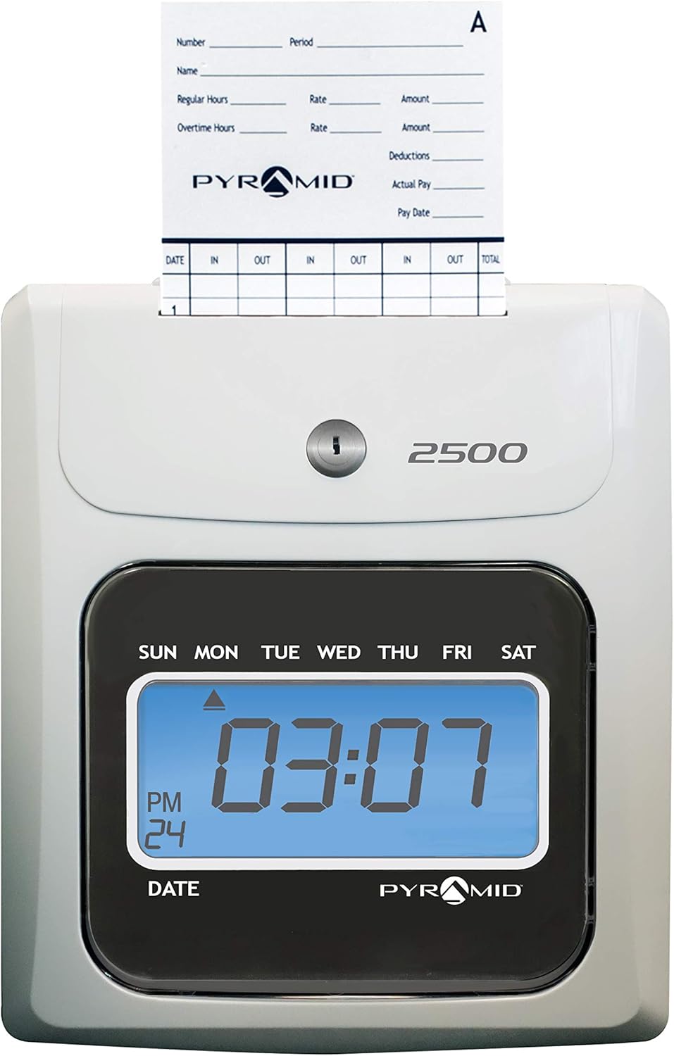 Time Clock Bundle with 100 Time Cards, Two Ink Ribbon Cartridges, 10 Slot Time Card Rack and Two Security Keys Y312496