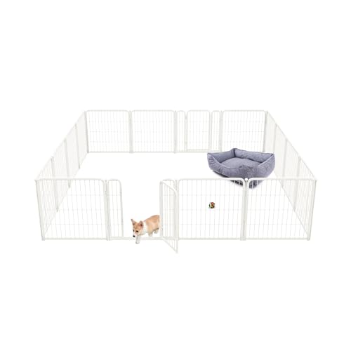 40" White Dog Playpen P226