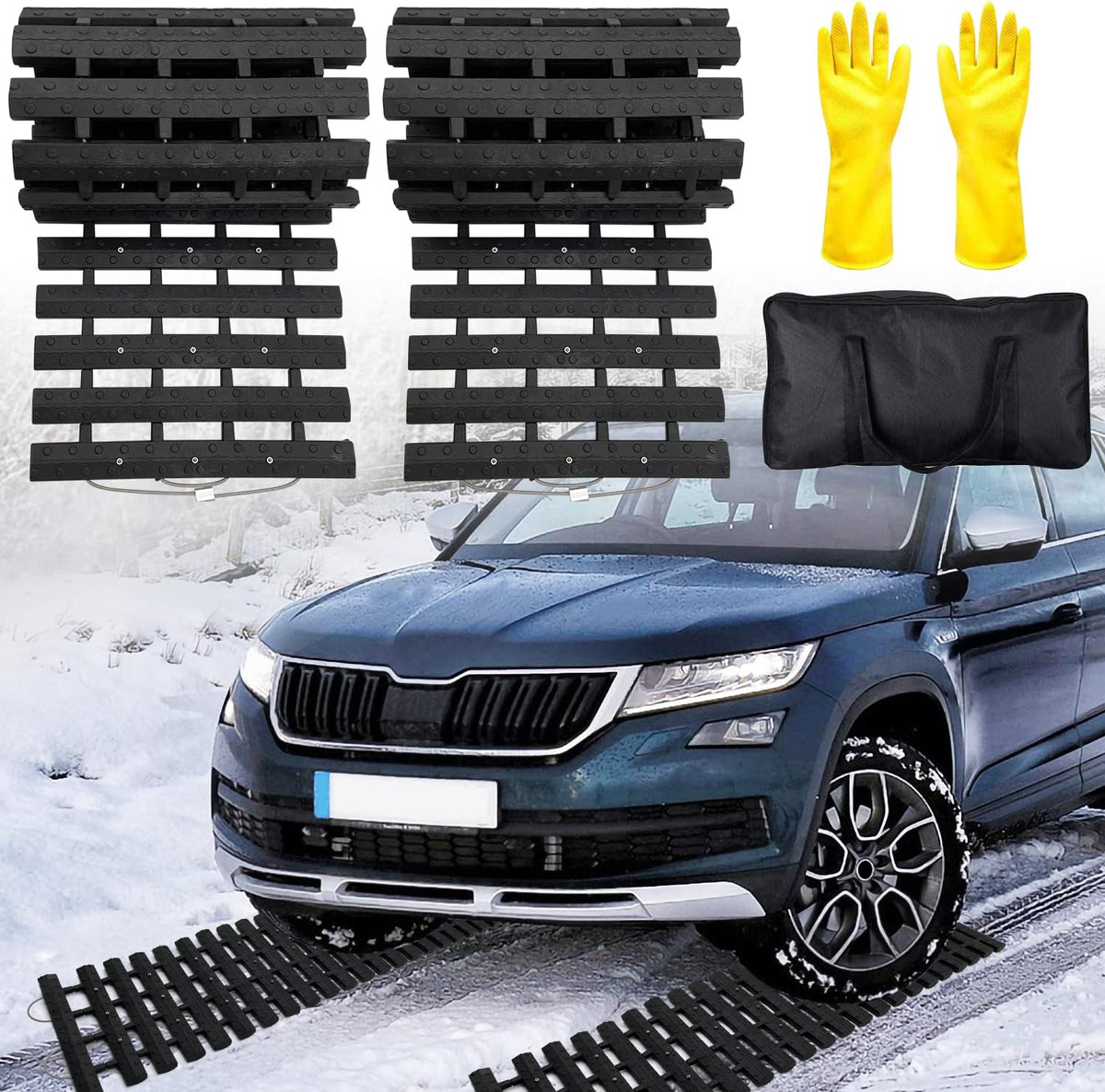 2 pcs Tire Traction Mats 39.3 (L) x 10.8 (W) D843