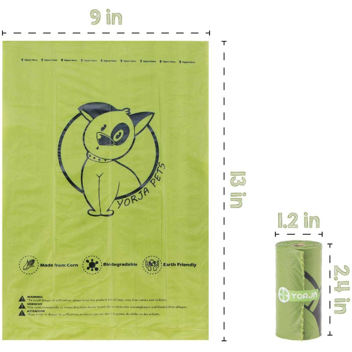 Dog Poop Bags 100% Leak Proof Extra Thick W445260