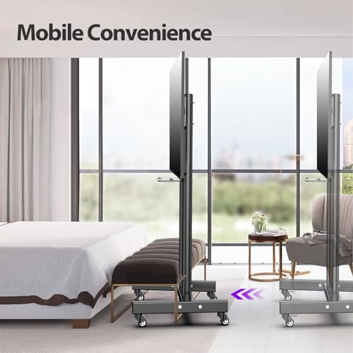 Mobile TV Stand with Wheels for 26-60 Inch Flat Curved TVs C293