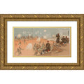 Gold Ornate Wood Frame and Double Matted Museum Art Print D3664
