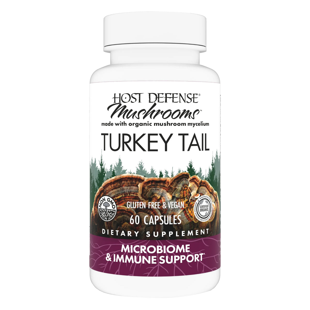 Turkey Tail Mushroom Supplement 60 Capsules Z5314