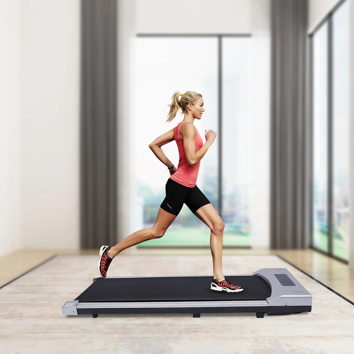 Electric Treadmill Walking Pad Silver Black B933