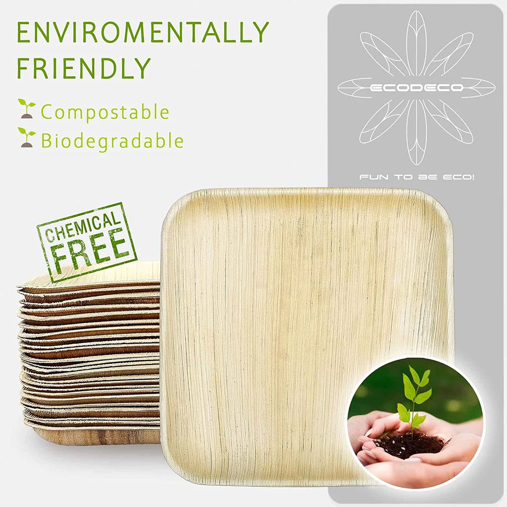 100 Palm Leaf 10 inch Disposable Plates U959