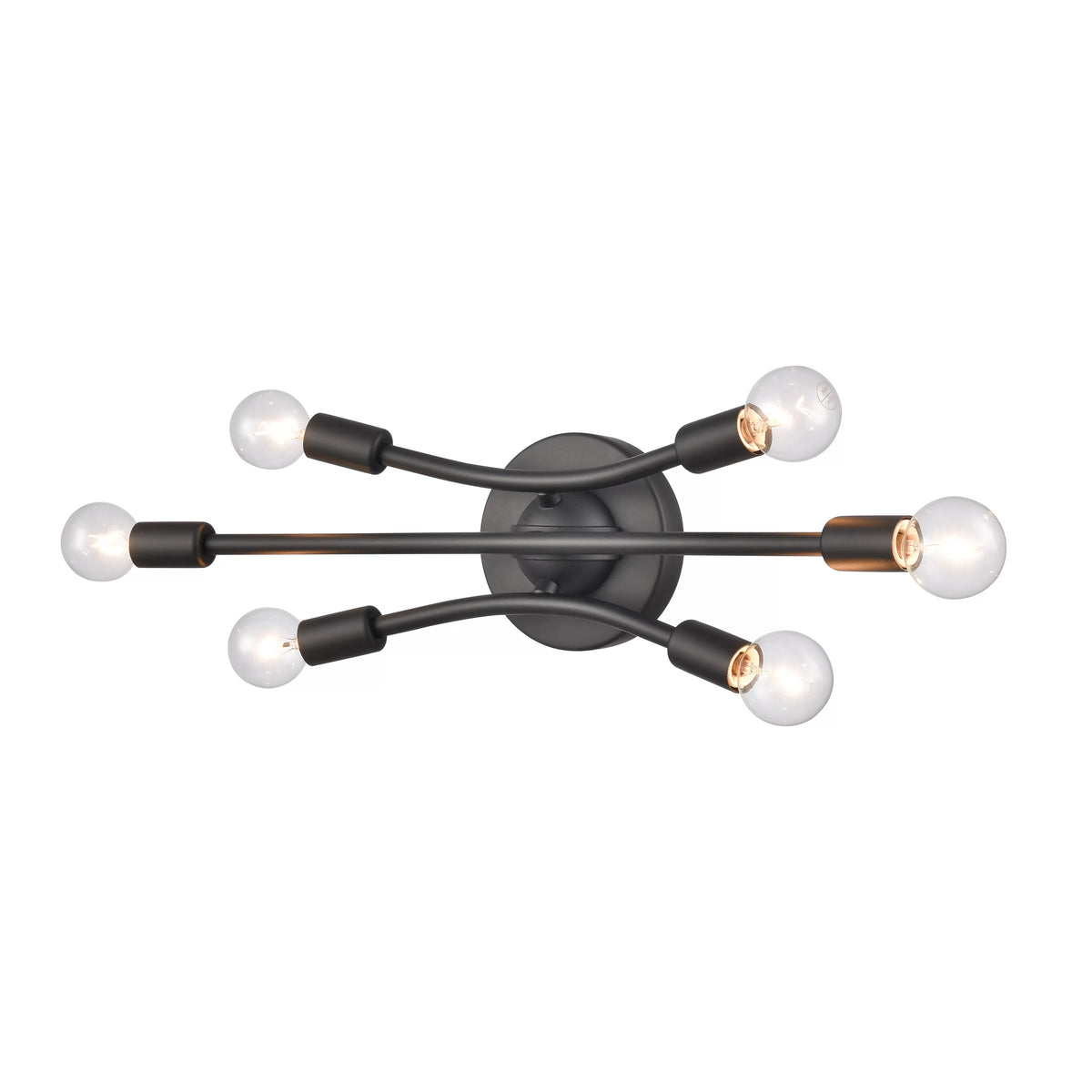 19.75-Inch Wide Matte Black Vanity Light S866