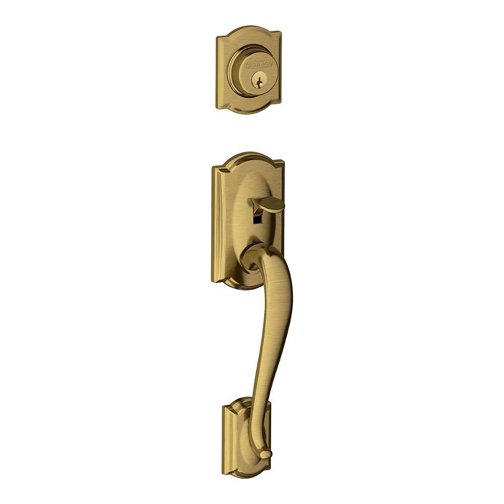 Antique Brass Dummy Exterior Handleset X326871