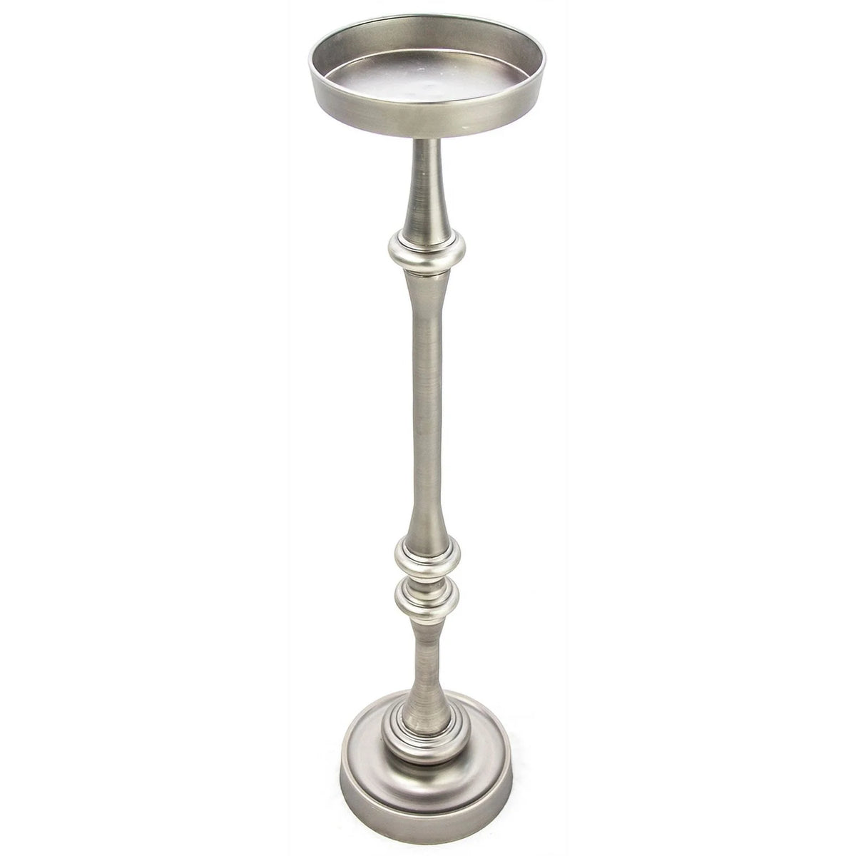Brushed Silver Iron Metal Side Table Set of 2 L985834